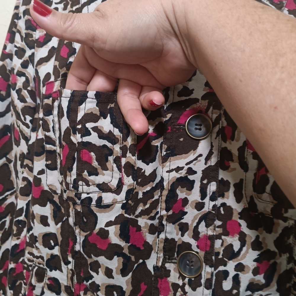 Charter Club Leopard Print Button-Down Shirt - Picture 2 of 11